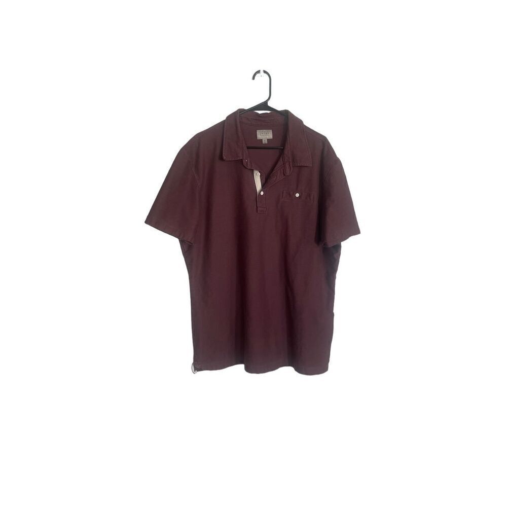 Jachs New York Mens Purple Maroon Cotton Stretch Short Sleeve Polo Shirt XL